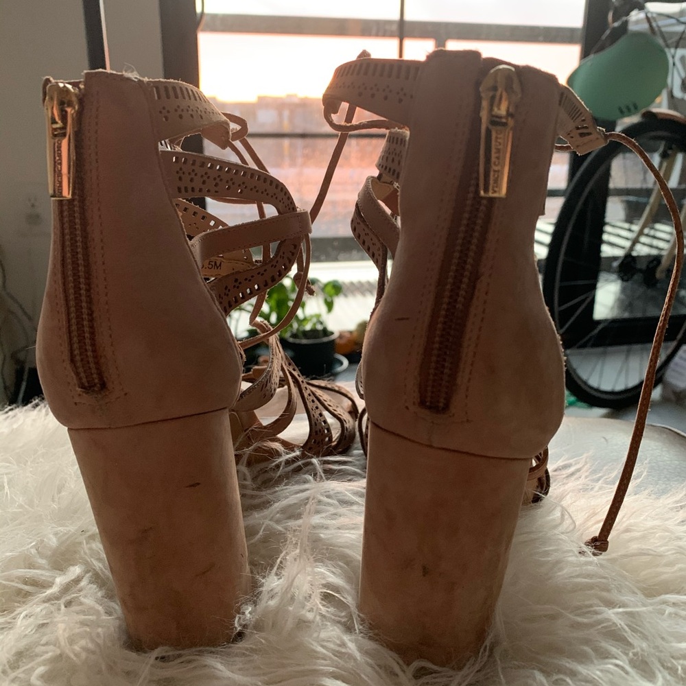 Vince Camuto Strappy 2 inch Camel Heels - Picture 5 of 5